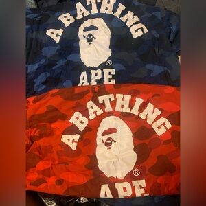 A bathing ape t shirt bundle of two.